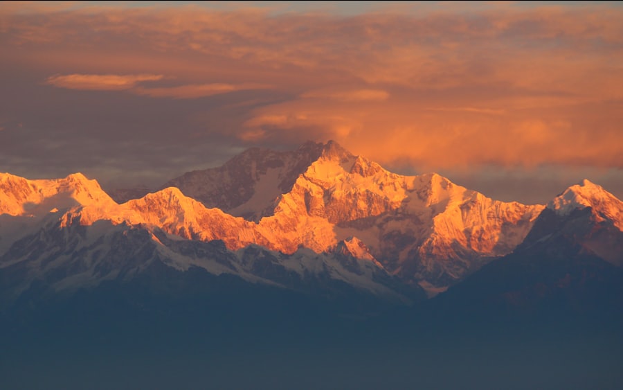 Sunrise over Kanchenjunga on the honeymoon tour